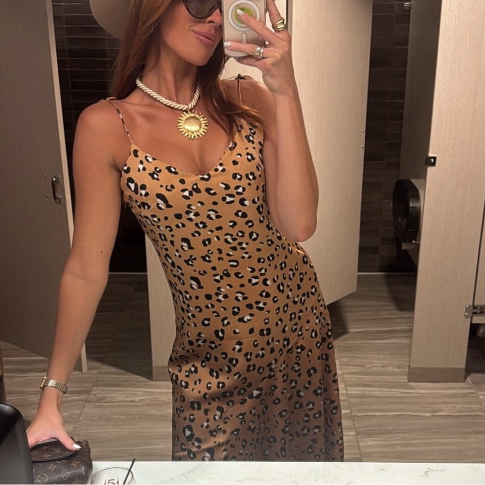 Cheetah Maxi Silk Forever21 Dress